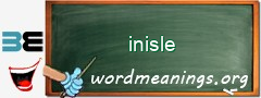 WordMeaning blackboard for inisle